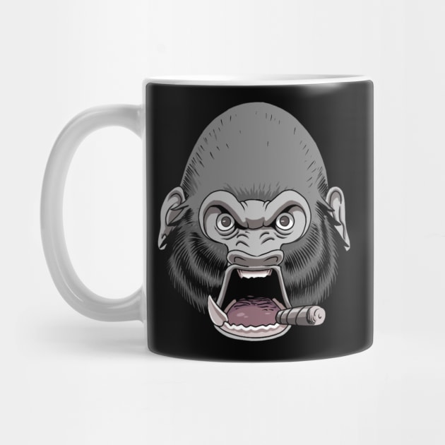 Angry gorilla by pnoid